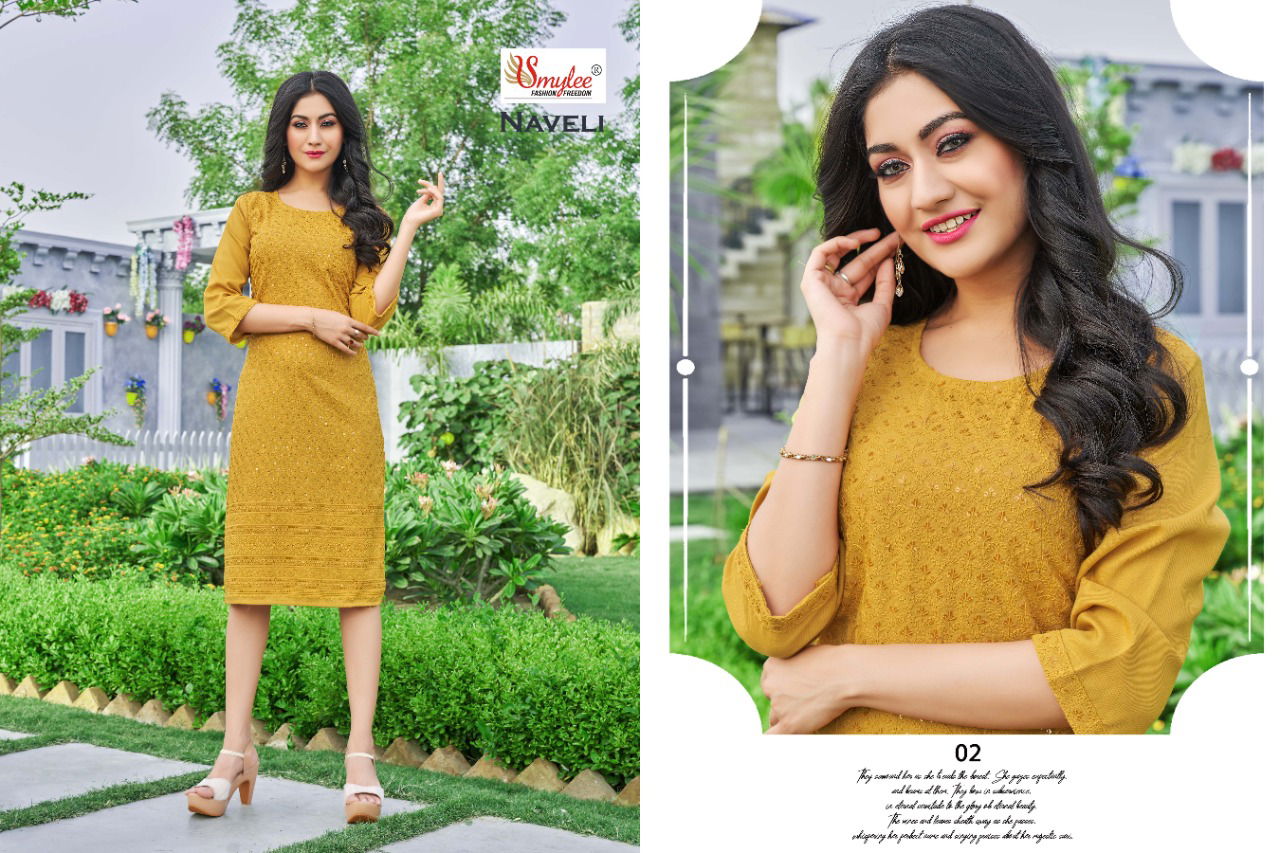 Rung Naveli New Exclusive Wear Designer Rayon Kurti Collection
